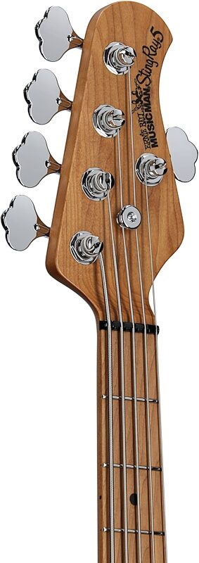 Ernie Ball Music Man StingRay 5 Special Electric Bass, 5-String (with Case), Black, Serial Number K04221, Headstock Left Front