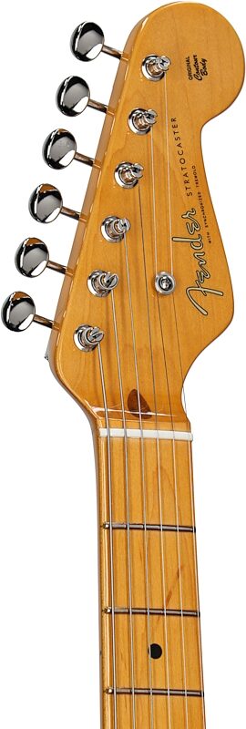 Fender 70th Anniversary American Vintage II 1954 Stratocaster Electric Guitar (with Case), 2-Color Sunburst, Serial Number V703696, Headstock Left Front