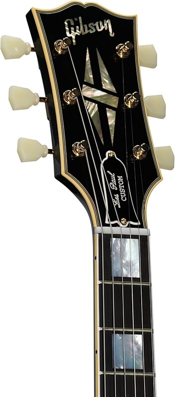 Gibson Custom '57 Les Paul Custom Black Beauty Electric Guitar (with Case), Ebony, with Bigsby, Serial Number 741237, Headstock Left Front