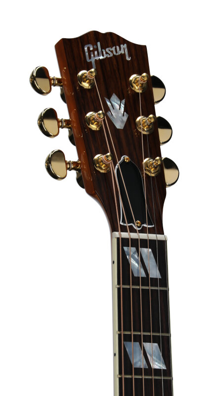 Gibson Songwriter Cutaway Acoustic-Electric Guitar (with Case), Antique Natural, Serial Number 21734070, Headstock Left Front