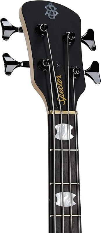 Spector Euro4 LX Bolt-On Bass Guitar (with Gig Bag), Nightshade Matte, Serial Number ]C121NB21835, Headstock Left Front