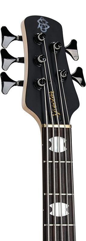 Spector Euro 5 LX Bass Guitar (with Gig Bag), Haunted Moss Matte, Serial Number ]C121NB21818, Headstock Left Front