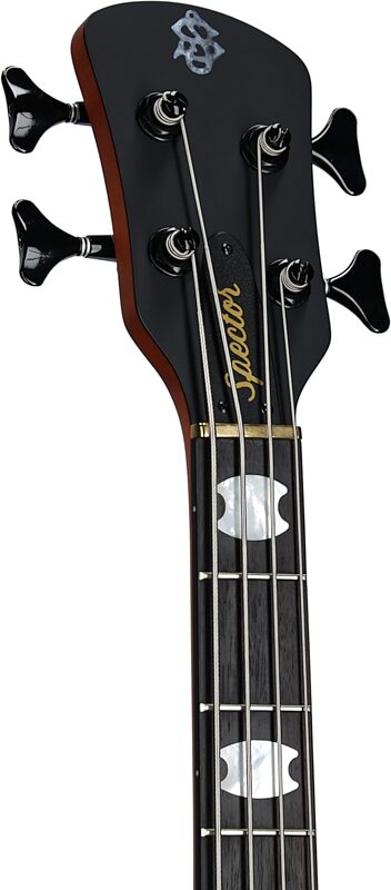 Spector Euro4 LX Electric Bass (with Gig Bag), Natural Sunburst Matte, Serial Number ]C121NB21794, Headstock Left Front