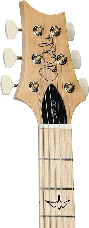PRS Paul Reed Smith NF 53 Electric Guitar (with Gig Bag), Black Doghair, Serial Number 0390854, Headstock Left Front