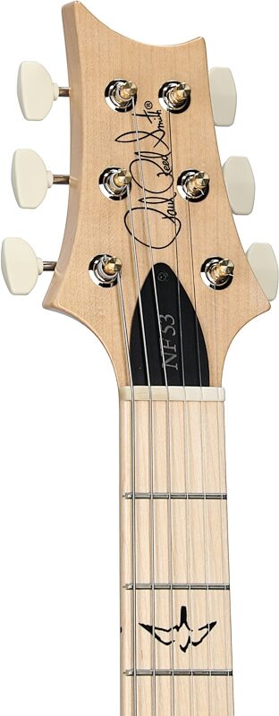PRS Paul Reed Smith NF 53 Electric Guitar (with Gig Bag), White Doghair Smokeburst, Serial Number 0391182, Headstock Left Front