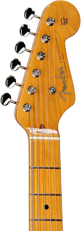 Fender 70th Anniversary American Vintage II 1954 Stratocaster Electric Guitar (with Case), 2-Color Sunburst, Serial Number V704164, Headstock Left Front