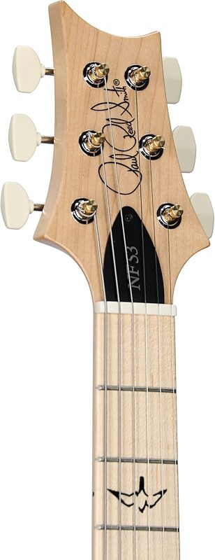 PRS Paul Reed Smith NF 53 Electric Guitar (with Gig Bag), Black Doghair Smokeburst, Serial Number 0392724, Headstock Left Front