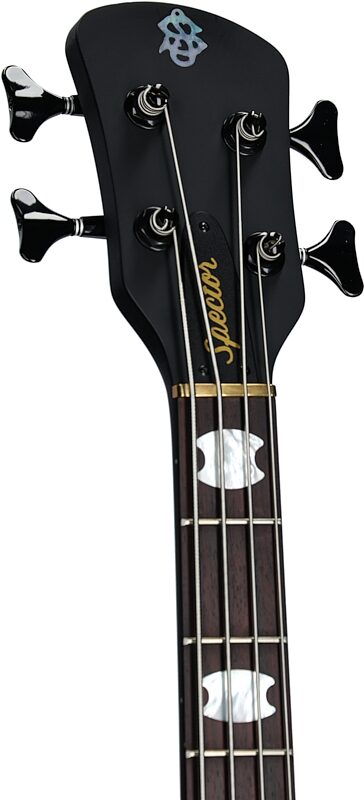 Spector Euro4 LX Electric Bass (with Gig Bag), Black Stain Matte, Serial Number 211NB21771, Headstock Left Front