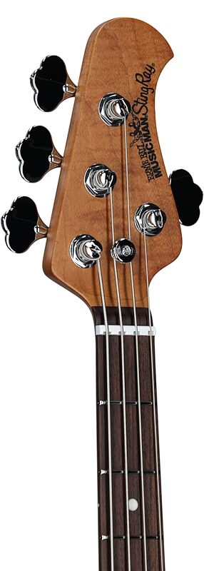 Ernie Ball Music Man StingRay Special HH Electric Bass (with Case), Purple Sunset, Serial Number K05884, Headstock Left Front
