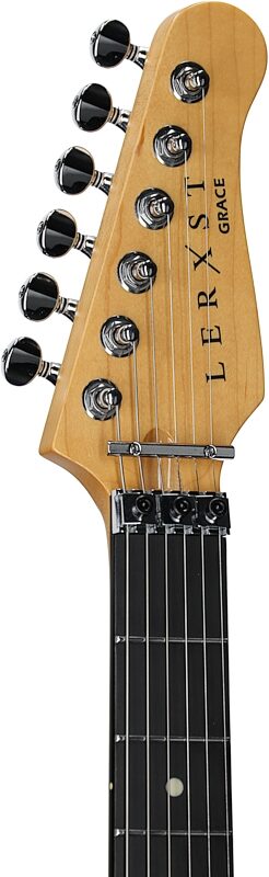 Lerxst Grace Floyd Rose Electric Guitar (with Case), Red, Serial Number 24310929, Headstock Left Front