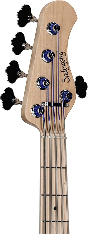 Sadowsky MetroLine 21-Fret Hybrid P/J Bass, 5-String (with Gig Bag), Nirvana Black, Serial Number SML K 004981-24, Headstock Left Front