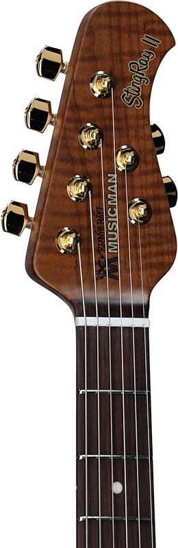 Ernie Ball Music Man StingRay II Cory Wong Electric Guitar, Charcoal Blue, Serial Number S11553, Headstock Left Front