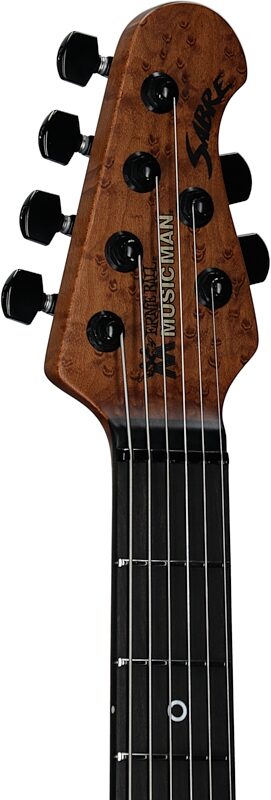 Ernie Ball Music Man Rabea Massaad Sabre Electric Guitar (with Case), Vileblood, Serial Number S11666, Headstock Left Front