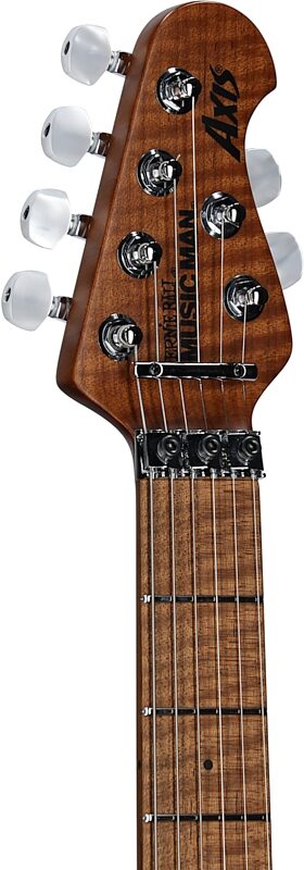 Ernie Ball Music Man Axis Electric Guitar (with Mono Gig Bag), Honey Pot Flame, with Mono Bag, Serial Number H08424, Headstock Left Front