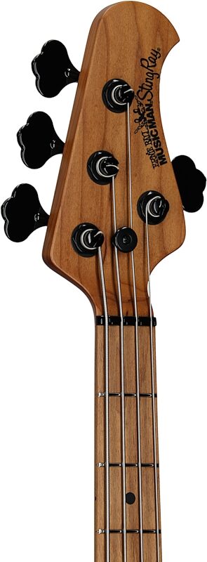 Ernie Ball Music Man StingRay Special Electric Bass (with Mono Case), Black Rock, Serial Number K06535, Headstock Left Front