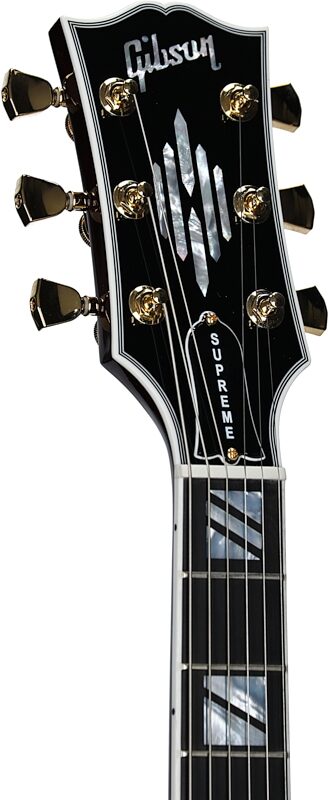 Gibson ES-335 Supreme Figured Top Electric Guitar (with Case), Bourbon Burst, Serial Number 226240208, Headstock Left Front