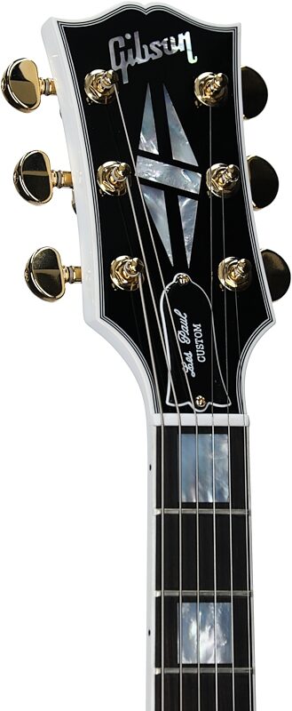 Gibson Les Paul Custom Electric Guitar (with Case), Alpine White, Serial Number CS500413, Headstock Left Front