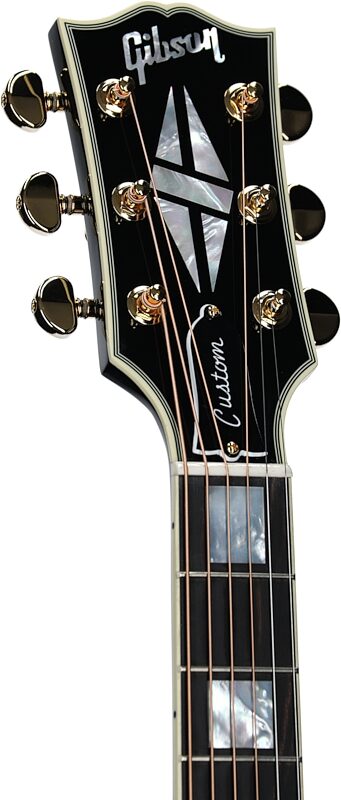 Gibson Hummingbird Custom Acoustic-Electric Guitar (with Case), Ebony, Serial Number 20304013, Headstock Left Front