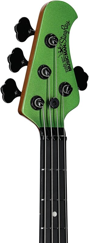 Ernie Ball Music Man StingRay Special HH Electric Bass (with Case), Kiwi Green, Serial Number K06638, Headstock Left Front