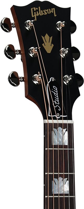 Gibson SJ-200 Studio Rosewood Jumbo Acoustic-Electric Guitar (with Case), Satin Natural, Serial Number 20275085, Headstock Left Front