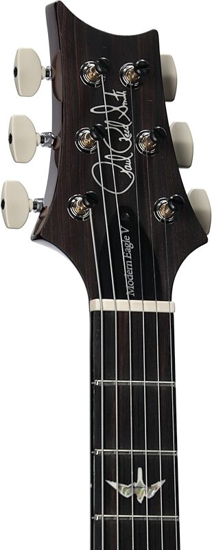 PRS Paul Reed Smith Modern Eagle V Electric Guitar (with Case), Dark Cherry Sunburst, Serial Number 0401371, Headstock Left Front