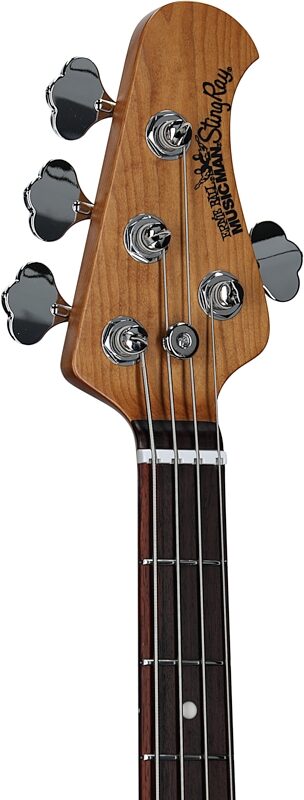Ernie Ball Music Man StingRay Special HH Electric Bass (with Case), Butane Blue, Serial Number K07479, Headstock Left Front
