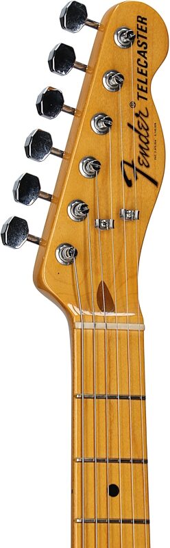 Fender Stories Mike Campbell Telecaster Electric Guitar, Maple Fingerboard (with Case), Red Dog, Serial Number MC250435, Headstock Left Front