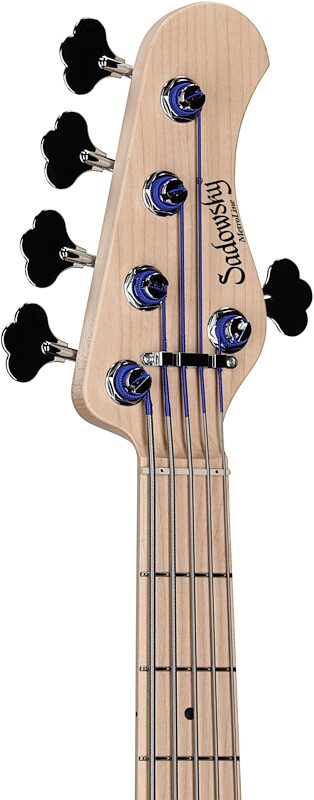 Sadowsky MetroLine 21-fret Vintage J/J Bass, 5-String (with Gig Bag), Nirvana Black, Serial Number SML H 004710-24, Headstock Left Front