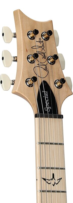PRS Paul Reed Smith Swamp Ash Special Maple Electric Guitar (with Gig Bag), White Doghair, Serial Number 0404728, Headstock Left Front