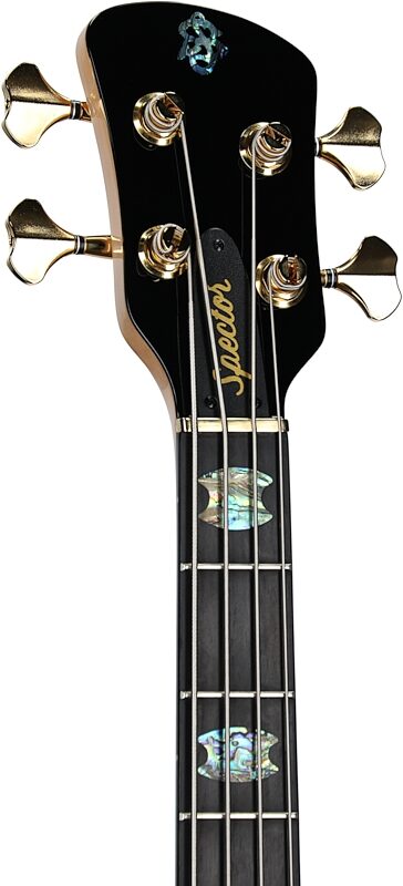 Spector Euro 4 Custom Electric Bass (with Gig Bag), Natural Gloss, Serial Number 21211nb22745, Headstock Left Front