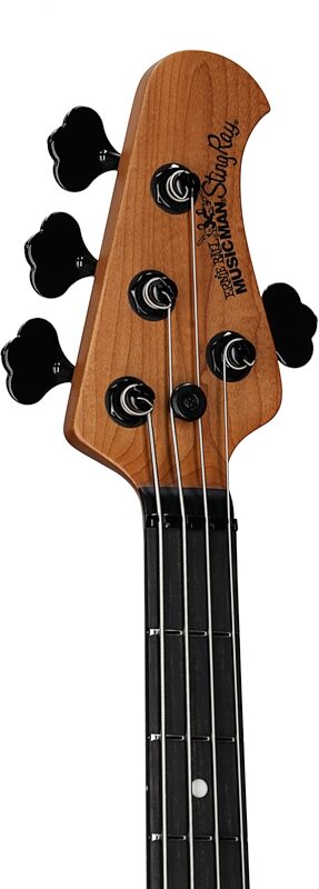 Ernie Ball Music Man StingRay Special HH Electric Bass (with Case), Brulee, Ebony Fretboard, Serial Number K04306, Headstock Left Front