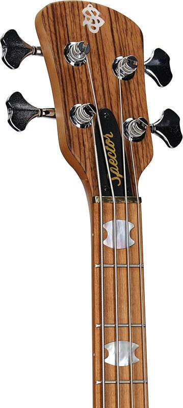 Spector Euro 4 RST Electric Bass (with Gig Bag), Zebrawood, Serial Number NB22773, Headstock Left Front