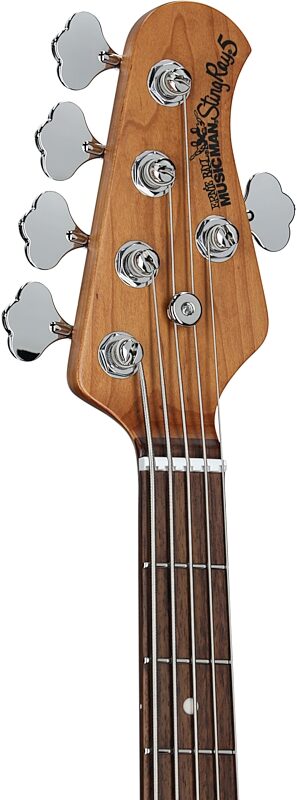 Ernie Ball Music Man StingRay 5 Special Electric Bass, 5-String (with Case), Genius Gold, Serial Number K07062, Headstock Left Front