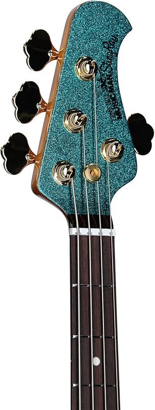 Ernie Ball Music Man StingRay Special Electric Bass (with Mono Case), Ocean Sparkle, Serial Number K06317, Headstock Left Front