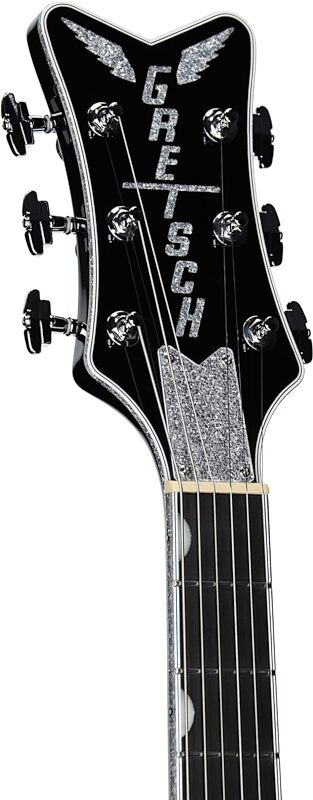 Gretsch Pro Collection Falcon Electric Guitar (with Case), Black, Serial Number JT25020666, Headstock Left Front