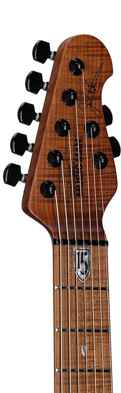 Ernie Ball Music Man John Petrucci JP15 7 Electric Guitar, 7-String (with Case), Amber Waves Flame, Serial Number K07160, Headstock Left Front