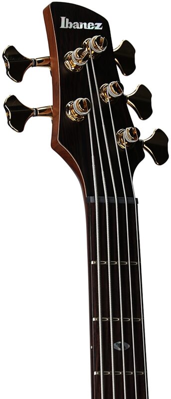 Ibanez SR6605 Prestige Electric Bass, 5-String (with Case), Ghost Fleet Blue, Serial Number 210001F2503154, Headstock Left Front