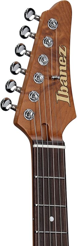 Ibanez Prestige AZ2204NW Electric Guitar (with Case), Gray Metallic, Headstock Left Front