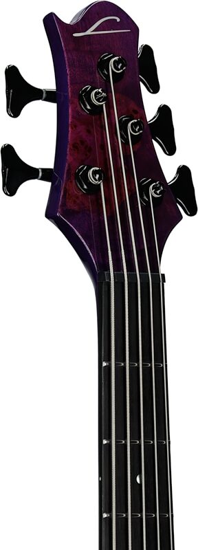Legator HB5SS Helio 5 Super Shred Bass Guitar, Magenta, Headstock Left Front