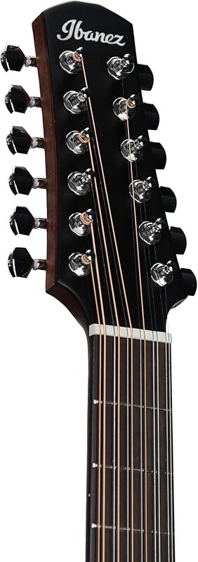 Ibanez AAD1012E Advanced Acoustic 12-String Acoustic-Electric Guitar, Natural Open, Headstock Left Front