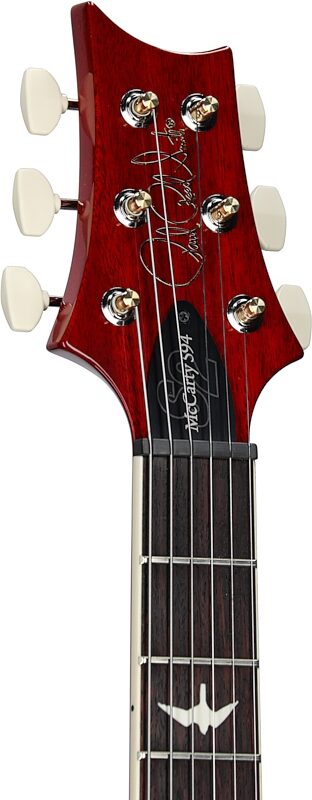 PRS Paul Reed Smith S2 McCarty 594 Thinline Electric Guitar (with Gig Bag), Vintage Cherry, Headstock Left Front