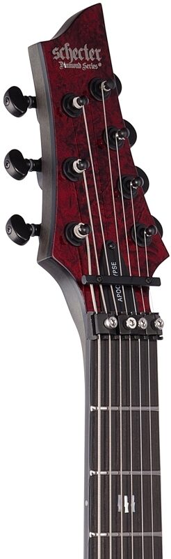 Schecter C-7 FR-S Apocalypse Electric Guitar, 7-String, Red Reign, Headstock Left Front