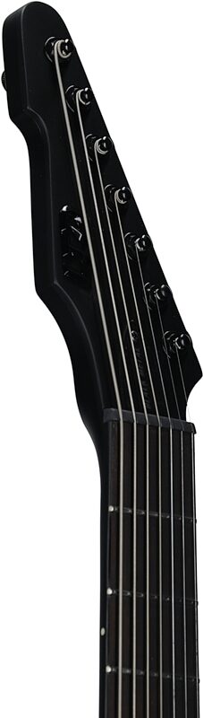 ESP LTD Phoenix 7 Baritone Electric Guitar, Black Metal, Headstock Left Front