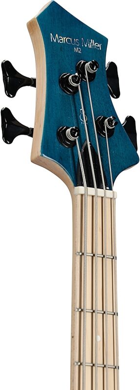 Sire Marcus Miller M2 Electric Bass, 4-String, Transparent Blue, Headstock Left Front