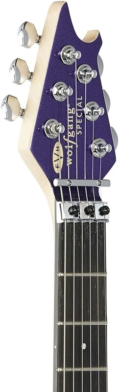 EVH Eddie Van Halen Wolfgang Special Ebony Fingerboard Electric Guitar, Deep Purple Metallic, Headstock Left Front