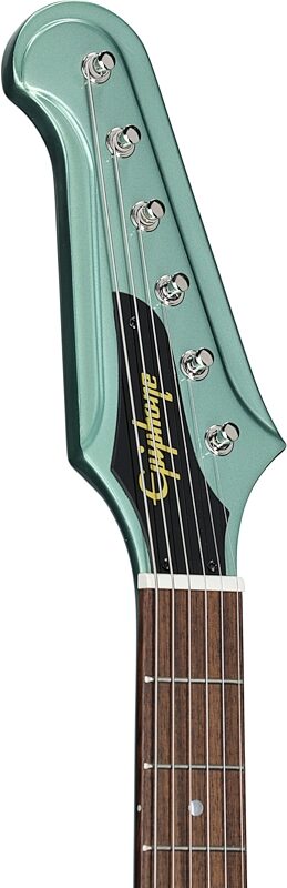 Epiphone 1963 Firebird I Electric Guitar (with Hard Case), Inverness Green, Blemished, Headstock Left Front