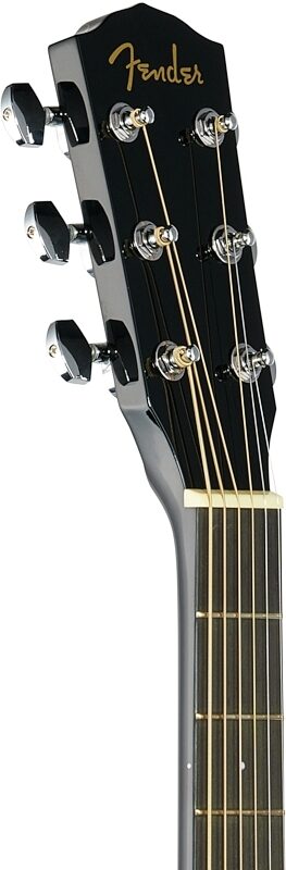 Fender CD-60S Dreadnought Acoustic Guitar, with Walnut Fingerboard, Black, Headstock Left Front
