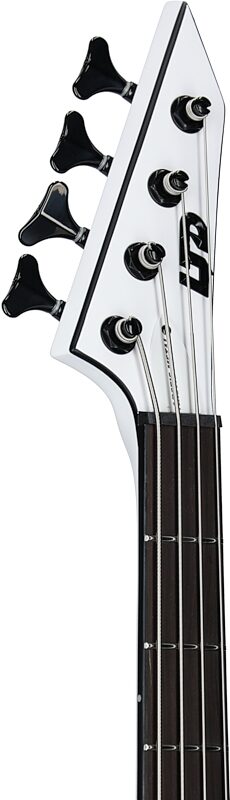 ESP LTD M-4 Arctic Metal Electric Bass Guitar, New, Headstock Left Front