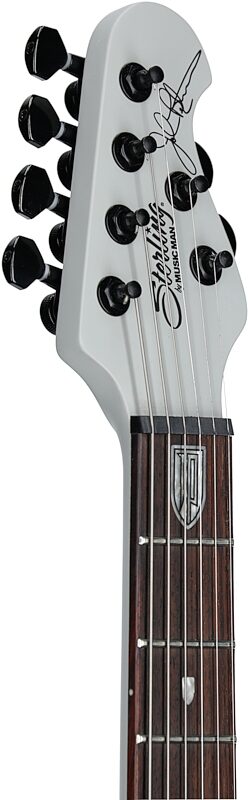 Sterling by Music Man MAJ100 John Petrucci Electric Guitar, Chalk Grey, Headstock Left Front