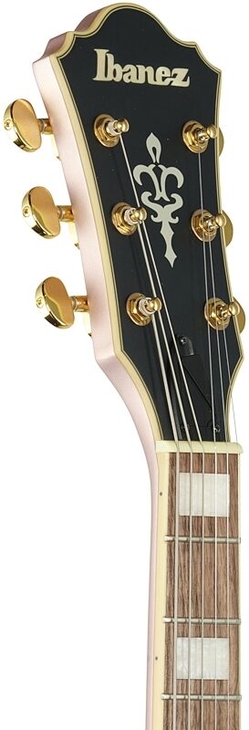 Ibanez AS73G Artcore Semi-Hollowbody Electric Guitar, Rose Gold Metallic, Headstock Left Front